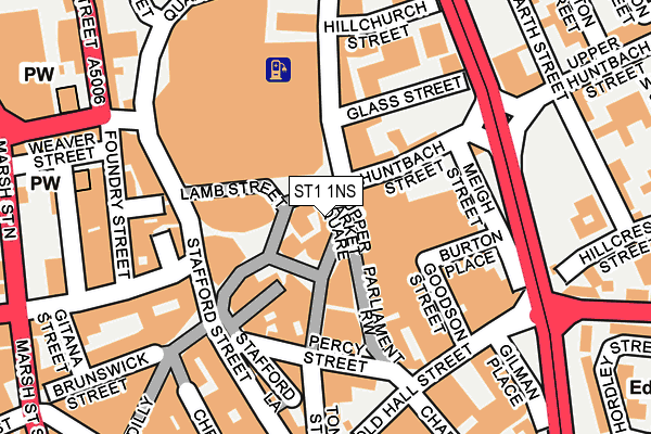 ST1 1NS map - OS OpenMap – Local (Ordnance Survey)