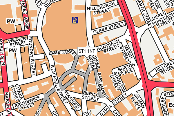 ST1 1NT map - OS OpenMap – Local (Ordnance Survey)