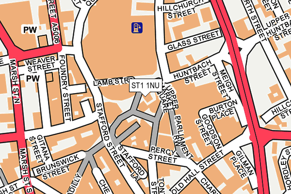 ST1 1NU map - OS OpenMap – Local (Ordnance Survey)