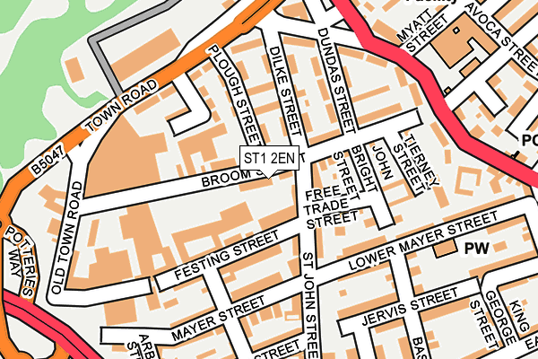 ST1 2EN map - OS OpenMap – Local (Ordnance Survey)