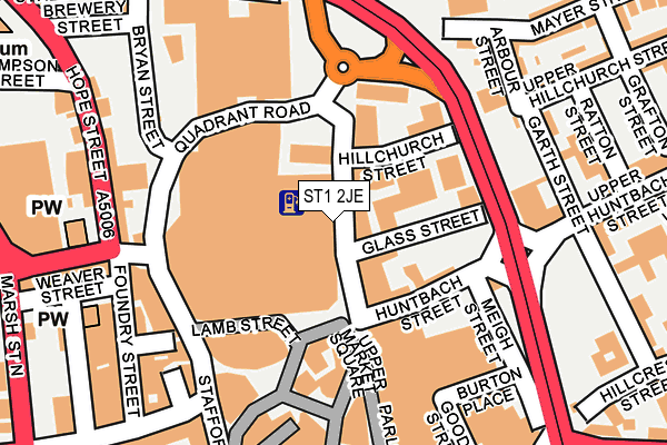 ST1 2JE map - OS OpenMap – Local (Ordnance Survey)