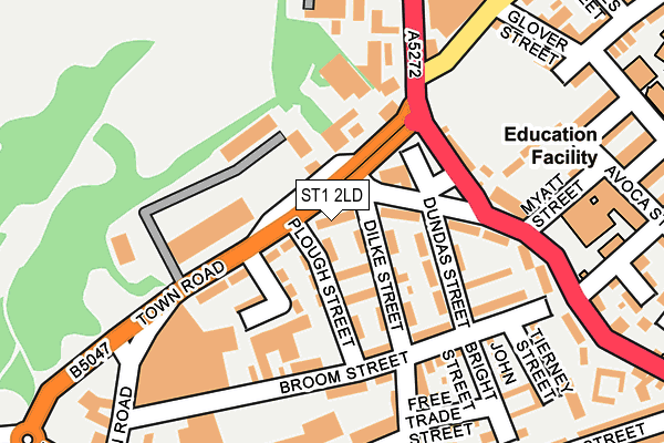 ST1 2LD map - OS OpenMap – Local (Ordnance Survey)