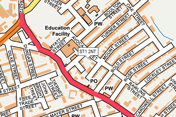 ST1 2NT map - OS OpenMap – Local (Ordnance Survey)