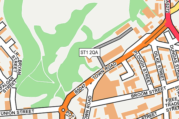 ST1 2QA map - OS OpenMap – Local (Ordnance Survey)