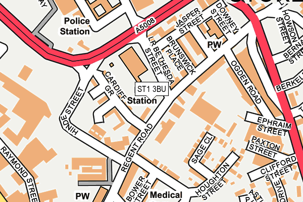 ST1 3BU map - OS OpenMap – Local (Ordnance Survey)