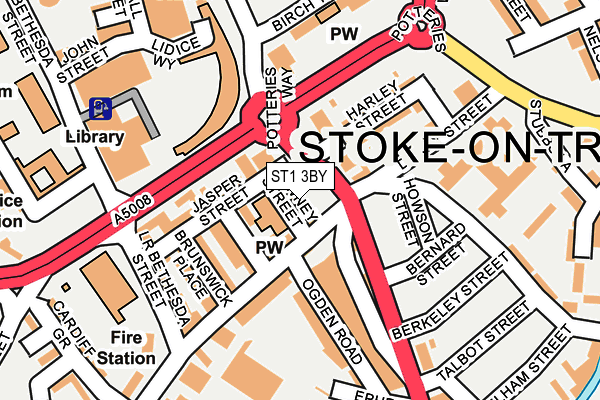 ST1 3BY map - OS OpenMap – Local (Ordnance Survey)