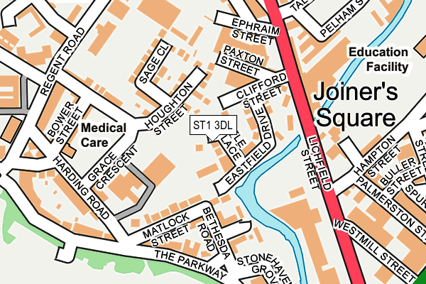 ST1 3DL map - OS OpenMap – Local (Ordnance Survey)