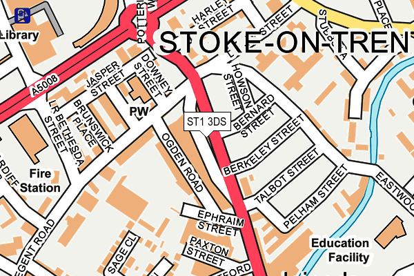 ST1 3DS map - OS OpenMap – Local (Ordnance Survey)