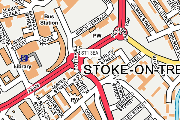 ST1 3EA map - OS OpenMap – Local (Ordnance Survey)