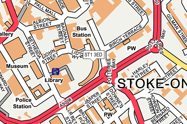 ST1 3ED map - OS OpenMap – Local (Ordnance Survey)