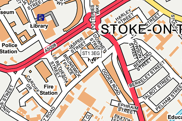 ST1 3EG map - OS OpenMap – Local (Ordnance Survey)