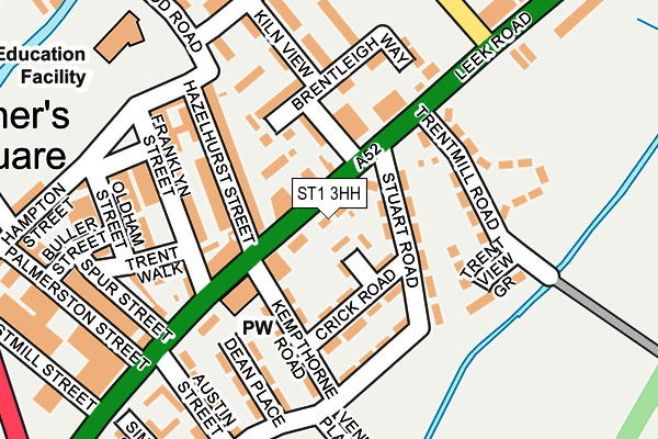 ST1 3HH map - OS OpenMap – Local (Ordnance Survey)