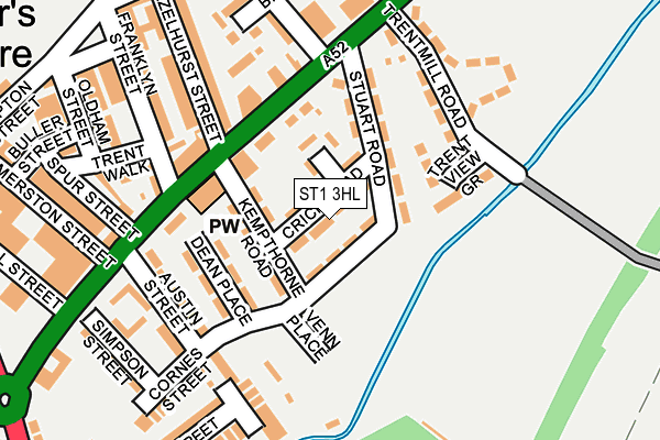 ST1 3HL map - OS OpenMap – Local (Ordnance Survey)