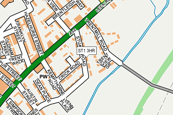 ST1 3HR map - OS OpenMap – Local (Ordnance Survey)