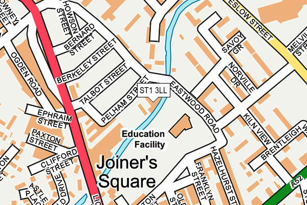 ST1 3LL map - OS OpenMap – Local (Ordnance Survey)