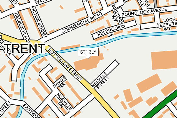 ST1 3LY map - OS OpenMap – Local (Ordnance Survey)