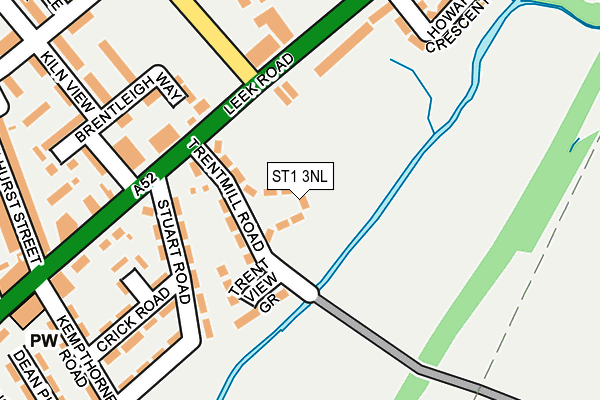 ST1 3NL map - OS OpenMap – Local (Ordnance Survey)