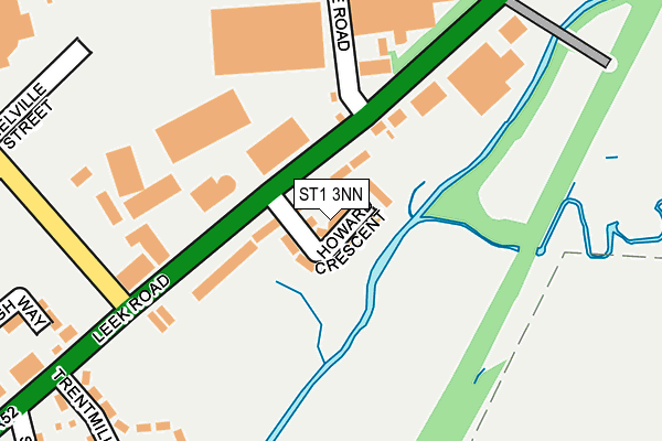 ST1 3NN map - OS OpenMap – Local (Ordnance Survey)