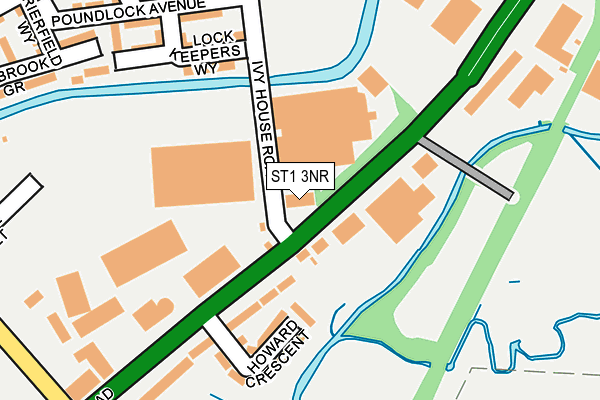 ST1 3NR map - OS OpenMap – Local (Ordnance Survey)