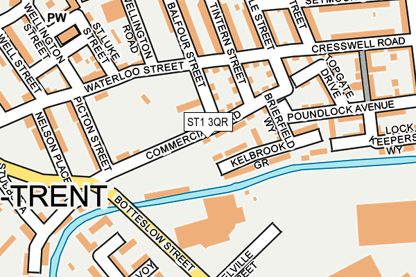 ST1 3QR map - OS OpenMap – Local (Ordnance Survey)
