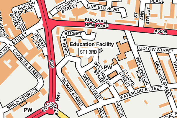 ST1 3RD map - OS OpenMap – Local (Ordnance Survey)