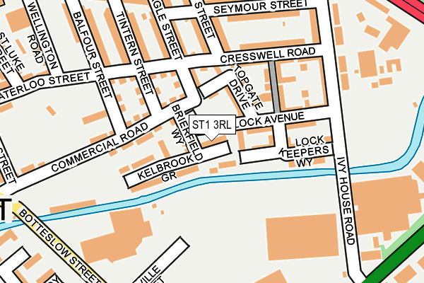 ST1 3RL map - OS OpenMap – Local (Ordnance Survey)