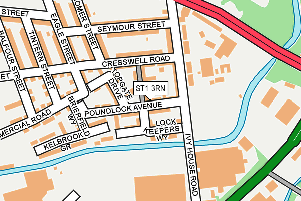 ST1 3RN map - OS OpenMap – Local (Ordnance Survey)