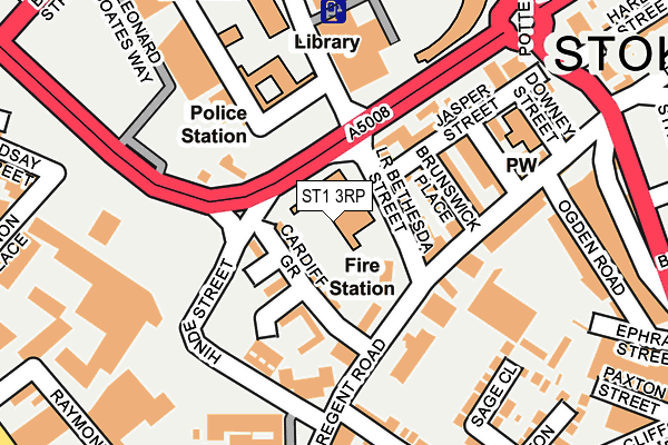 ST1 3RP map - OS OpenMap – Local (Ordnance Survey)