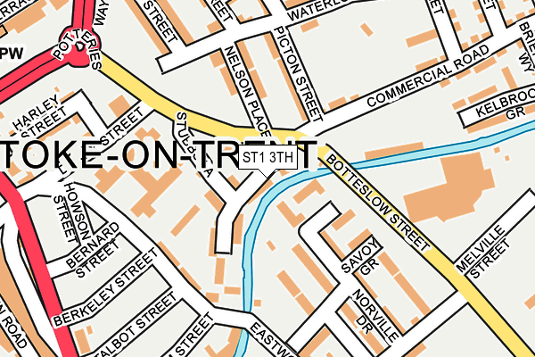 ST1 3TH map - OS OpenMap – Local (Ordnance Survey)