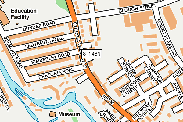 ST1 4BN map - OS OpenMap – Local (Ordnance Survey)