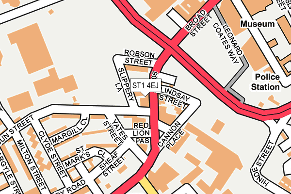 ST1 4EJ map - OS OpenMap – Local (Ordnance Survey)