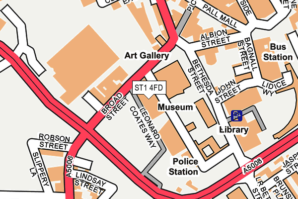 ST1 4FD map - OS OpenMap – Local (Ordnance Survey)