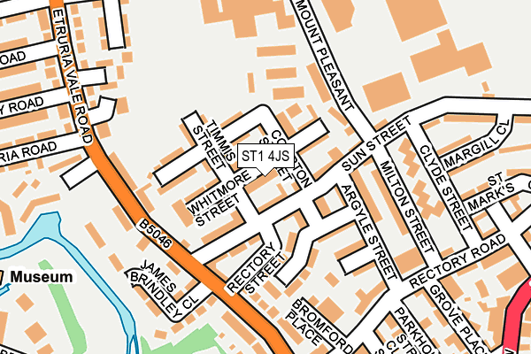 ST1 4JS map - OS OpenMap – Local (Ordnance Survey)