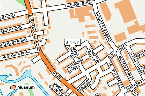 ST1 4JY map - OS OpenMap – Local (Ordnance Survey)