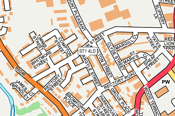 ST1 4LD map - OS OpenMap – Local (Ordnance Survey)