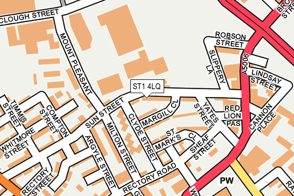 ST1 4LQ map - OS OpenMap – Local (Ordnance Survey)