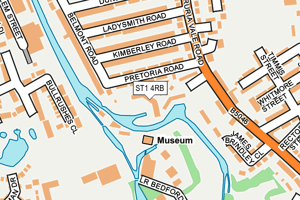 ST1 4RB map - OS OpenMap – Local (Ordnance Survey)