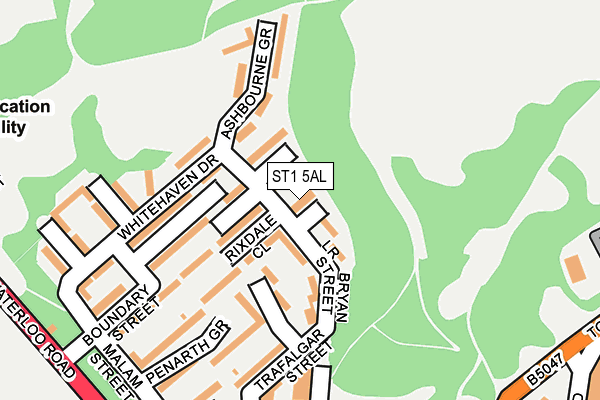 ST1 5AL map - OS OpenMap – Local (Ordnance Survey)