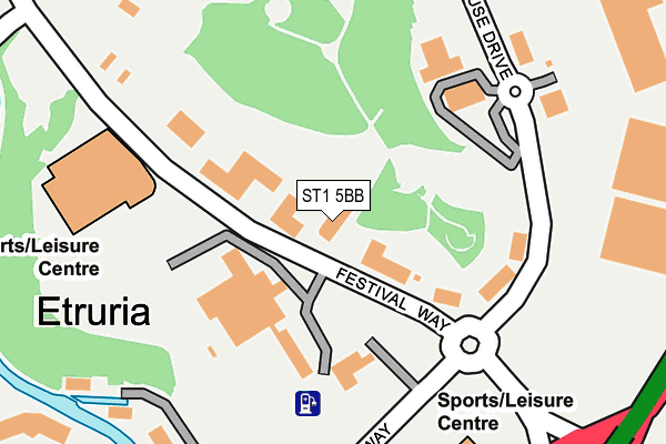 ST1 5BB map - OS OpenMap – Local (Ordnance Survey)