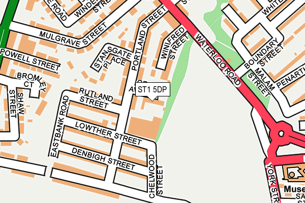 ST1 5DP map - OS OpenMap – Local (Ordnance Survey)