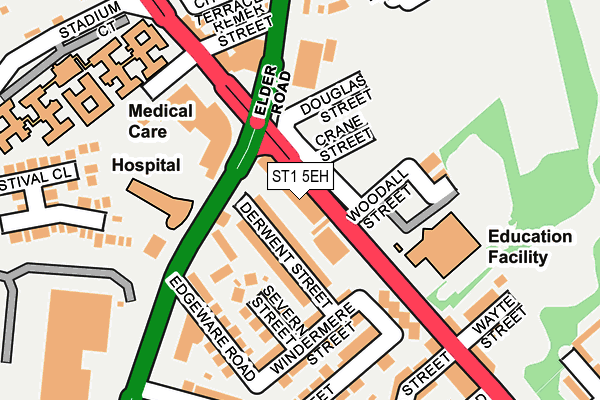 ST1 5EH map - OS OpenMap – Local (Ordnance Survey)