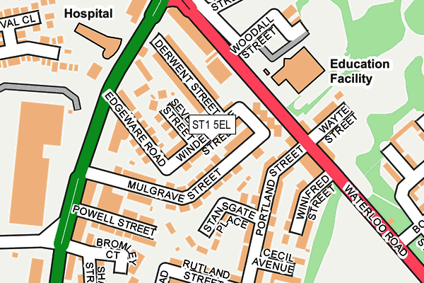 ST1 5EL map - OS OpenMap – Local (Ordnance Survey)