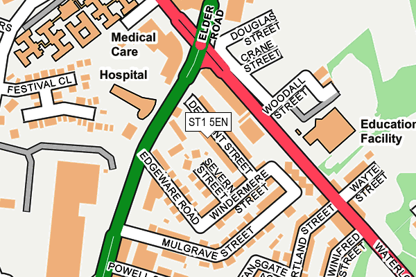 ST1 5EN map - OS OpenMap – Local (Ordnance Survey)