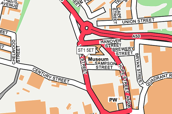 ST1 5ET map - OS OpenMap – Local (Ordnance Survey)