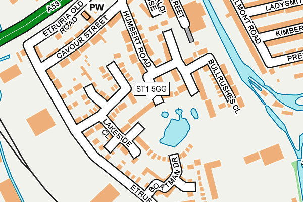 ST1 5GG map - OS OpenMap – Local (Ordnance Survey)