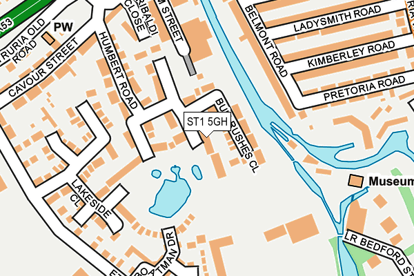 ST1 5GH map - OS OpenMap – Local (Ordnance Survey)