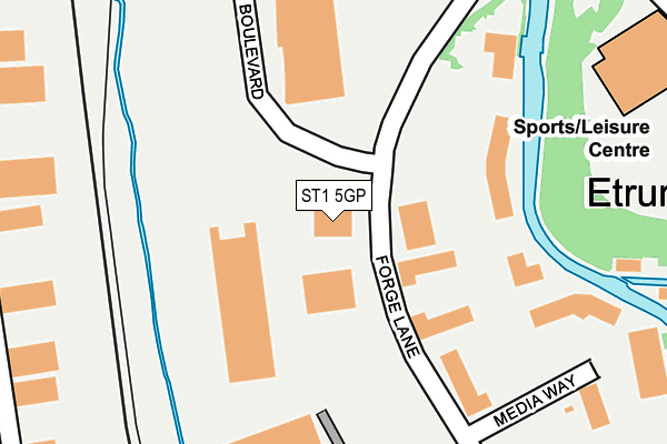 ST1 5GP map - OS OpenMap – Local (Ordnance Survey)