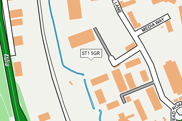 ST1 5GR map - OS OpenMap – Local (Ordnance Survey)