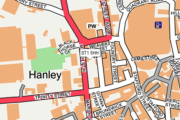 ST1 5HH map - OS OpenMap – Local (Ordnance Survey)