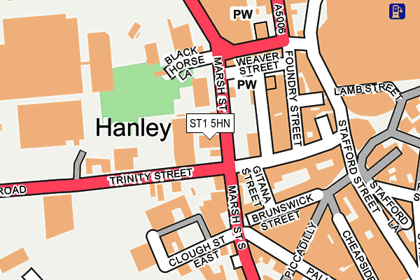 ST1 5HN map - OS OpenMap – Local (Ordnance Survey)